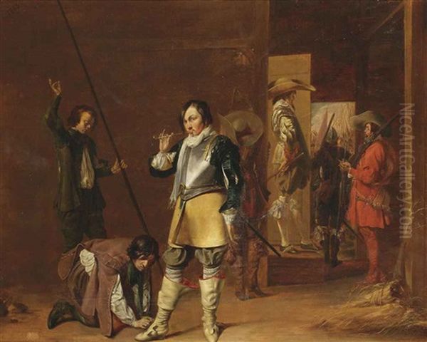 A Guardroom Interior With The Call To Arms - view 1