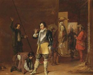 A Guardroom Interior With The Call To Arms by Willem Cornelisz Duyster
