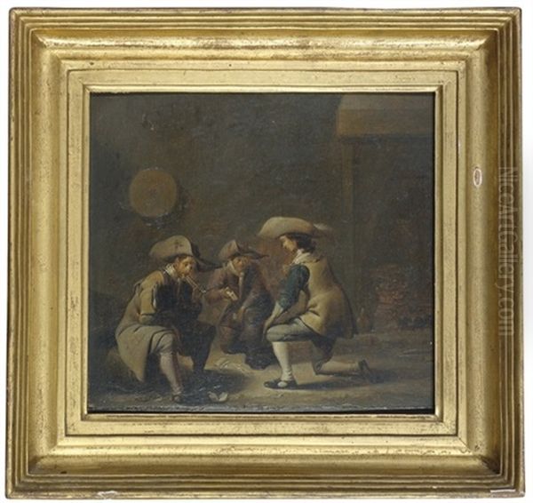 Soldiers Playing Cards In A Guardroom - view 1