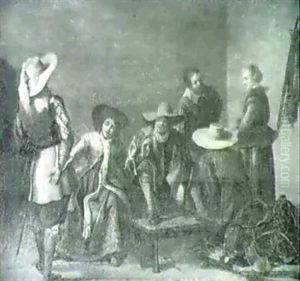 Scene D'interieur D'auberge Avec Des Soldats by Willem Cornelisz Duyster