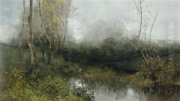 A Hunter And His Dog - view 1