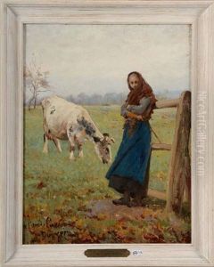 Vachere A La Barriere by Alberic-Victor Duyver