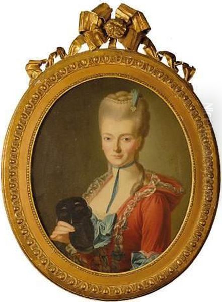Portrait De Femme Au Loup Noir - view 1