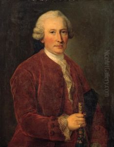 Portrait D'homme A La Canne, Portant Un Tricorne A La Main by Claude Arnulphy