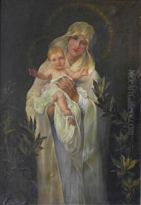 Madona S Jeziskem by Frantisek Dvorak