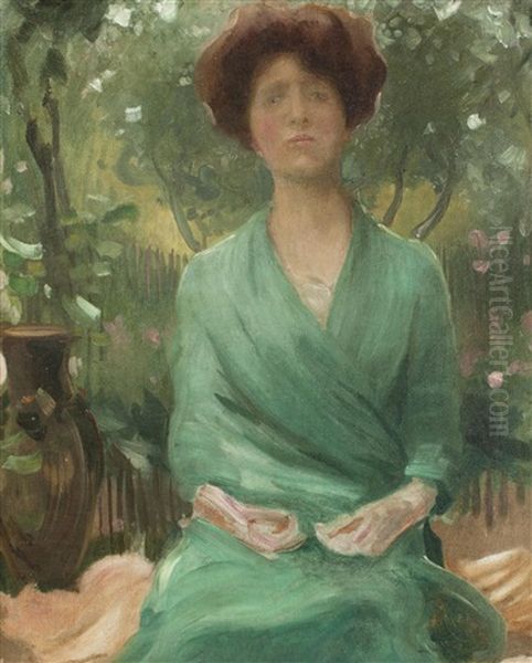 Lady In A Green Dress - view 1
