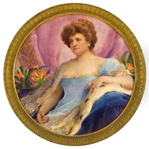 Portret Damy S Kvetinovym Zatisim by Frantisek Dvorak
