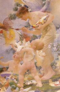 Painting The Birds by Frantisek Dvorak