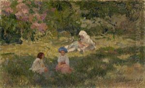 Resting On The Lawn by Tit Yakovlevich Dvornikov