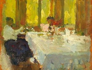 At The Dinner Table by Tit Yakovlevich Dvornikov