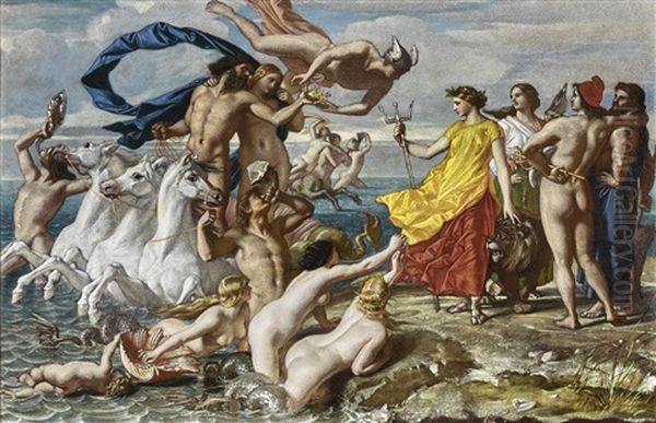 Neptune Resigning To Britannia The Empire Of The Sea, A Scheme For A Fresco At Osborne House - view 1