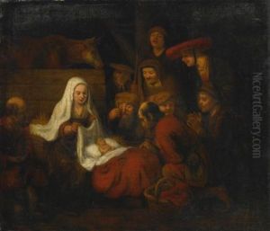 Adoration Of The Shepherds by Abraham Van Dyck