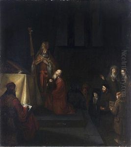 The Presentation In The Temple by Abraham Van Dyck
