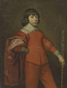 Portrait Of A Boy, Traditionally Identified As Charles, Prince Of Wales, Later King Charles Ii, Three-quarter-length, In Red by Sir Anthony Van Dyck