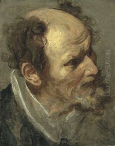 Head Of A Bearded Man by Sir Anthony Van Dyck