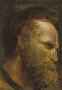 Head Study Of A Bearded Man by Sir Anthony Van Dyck