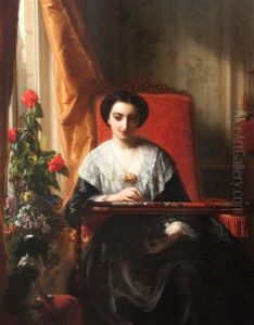 La Brodeuse by Josephus Laurentius Dyckmans