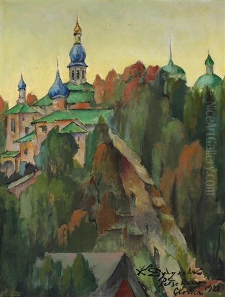 View From Pechory Monastary At Pskov - view 1
