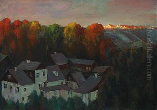 Russian Landscape At Sunset - view 1