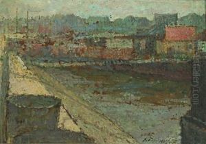 Scenery From Paris With Channel And Houses