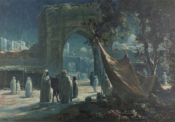 North African Market Scene - view 1