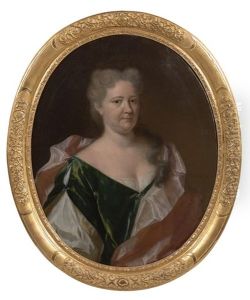 Portrait De Dame De Qualite En Buste by Philip van Dyk