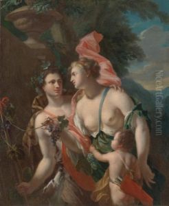 Venus And Bacchus by Philip van Dyk