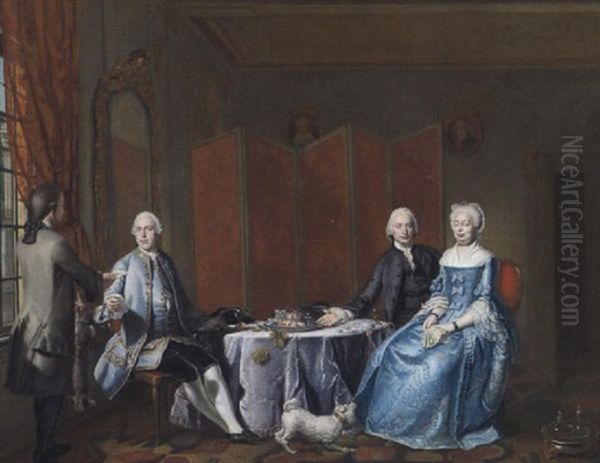 Elegante Gesellschaft In Einem Salon - view 1