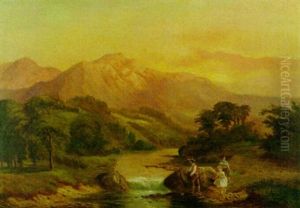 Panoramic Landscape With Figures by Samuel P. Dyke