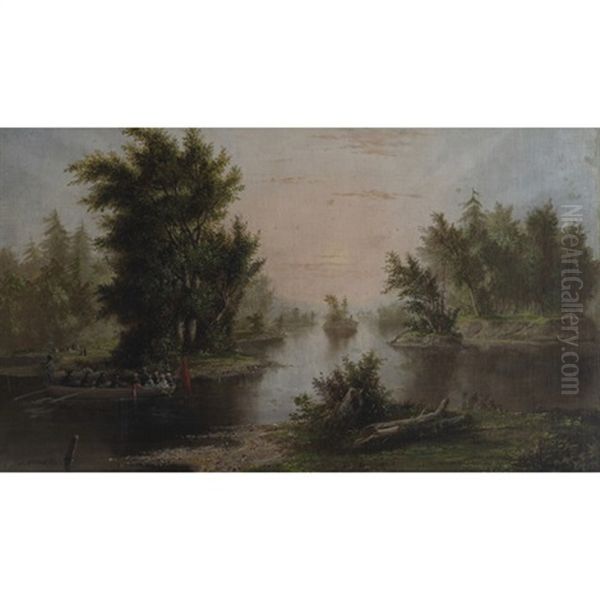 Island With Rowers - view 1