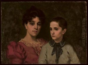 Portrait D'une Mere Avec Son Fils
