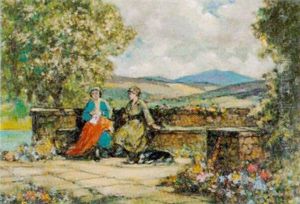 Zwei Frauen Im Park by Robert Eadie