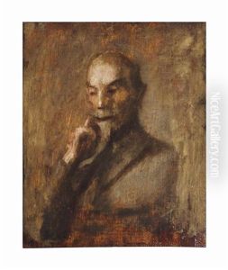 Study For Portrait Of David Jordan by Susan Hannah MacDowell Eakins