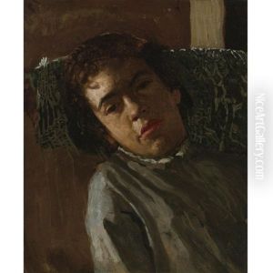 Portrait Of The Artist's Sister, Margaret Eakins by Thomas Cowperthwait Eakins