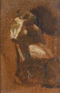 Seated Figure Sketch by Thomas Cowperthwait Eakins