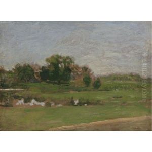 The Meadows, Gloucester, New Jersey (preliminary Study) by Thomas Cowperthwait Eakins