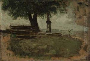 The Tree - Study For Mending The Net by Thomas Cowperthwait Eakins