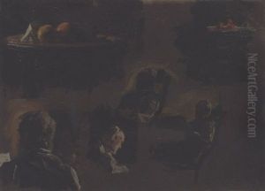 Eakins' Father, Table With Oranges by Thomas Cowperthwait Eakins