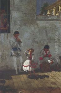 Street Scene In Seville by Thomas Cowperthwait Eakins