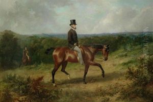 A Gentleman On A Bay Hunter In A Woodland Landscape