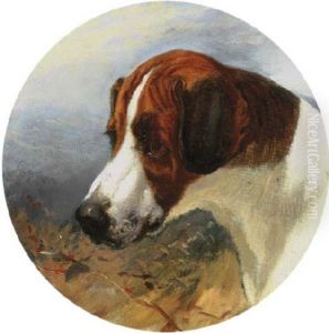 Head Of "gainer", A Fox Hound by George Earl