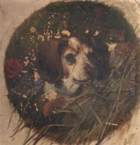 Head Study Of A Dog by George Earl