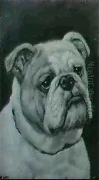 Portraits Of Bulldogs: A Pair Paintings - view 1