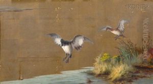 Ducks In Flight by Maud Earl