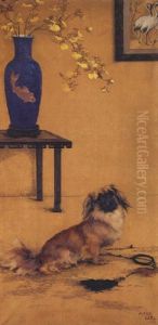 A Pekinese In An Oriental Interior A Pekinese In An Oriental Interior