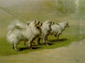Pomeranians In The Park by Maud Earl