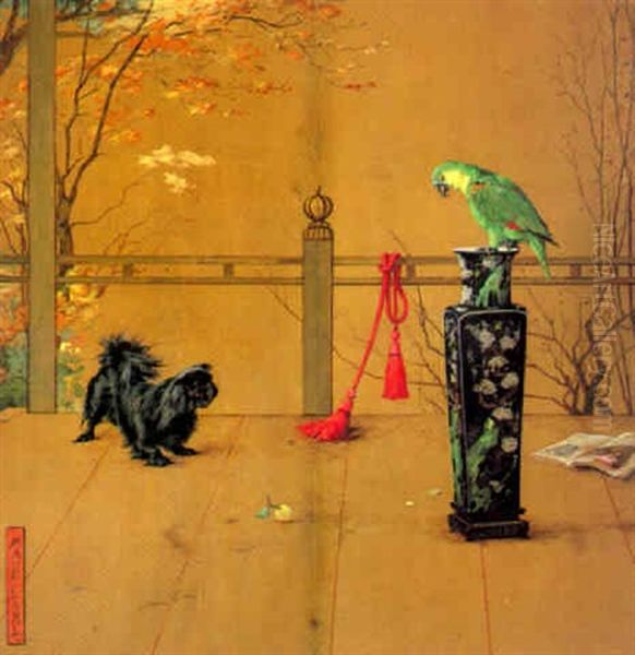 Pekinese And Parrot - view 1