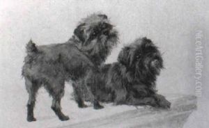 The Griffon Bruxellois Ch. Copthorne Sieglinde And Top O'the Tree by Maud Earl
