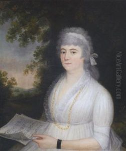 Portrait Of A Lady With Music Sheets