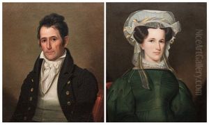 Pair Of Ralph Earl Tennessee Portraits by Ralph Eleaser Whiteside Earl